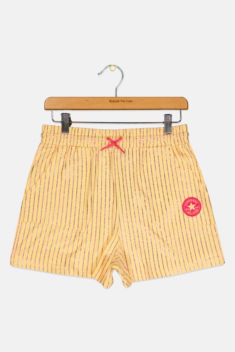CONVERSE Kids Girl Sportswear Fit Outdoor Shorts, Yellow - Image 2